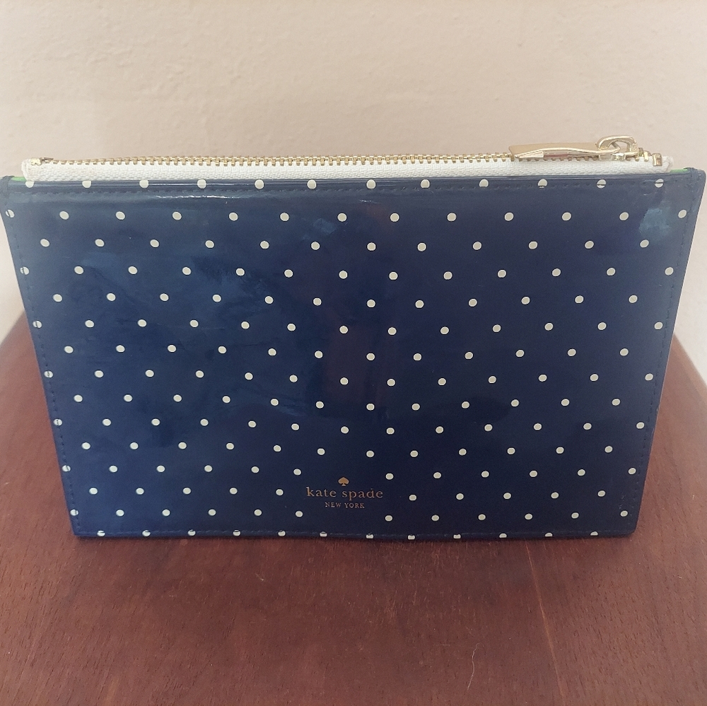Kate Spade Pouch, Makeup bag, Bag insert Blue and White